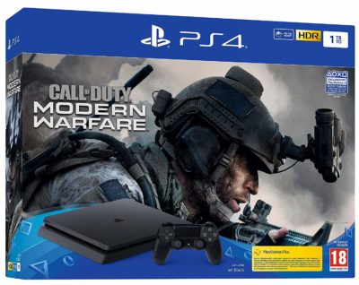 PS4 Slim 1 To Noir + Call of Duty Modern Warfare