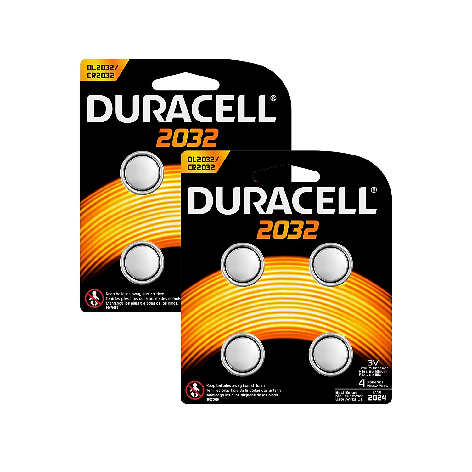 Duracell 2032 - Piles Spéciales Bouton Lithium (x 8) - Magasin de