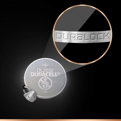 Duracell 2032 - Piles Spéciales Bouton Lithium (x 8) Duralock