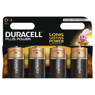 Duracell Plus - Piles Alcalines (D x 4)