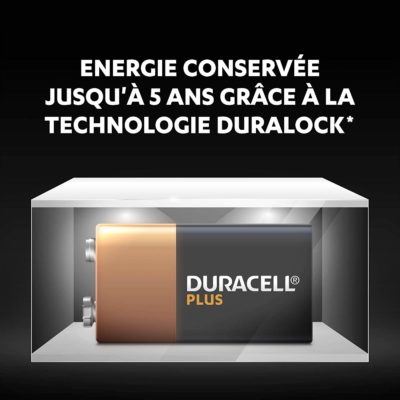 Duracell Plus Power – Piles Alcalines (9V x 4) boite