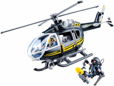 Playmobil City Action - Hélicoptère et policiers d'élite figurines