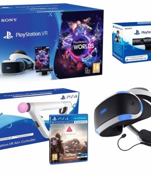 Sony PlayStation VR + Farpoint + Aim-Controller PS4 + VR Worlds + PS4 Camera V2 - VR Pack