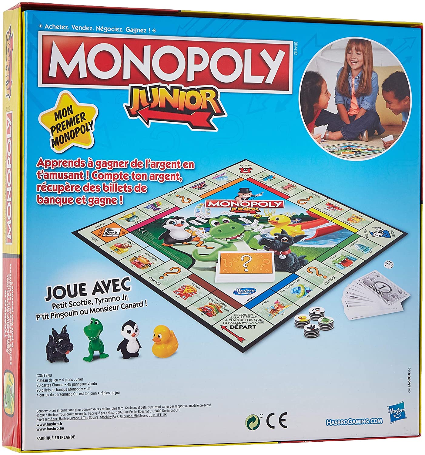 Monopoly Junior Jeu de Société Pour Enfants Hasbro - Monsieur Jouet