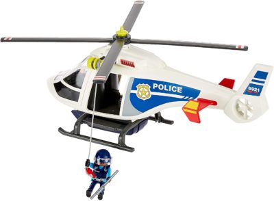 Hélicoptère de Police avec Projecteur de Recherche
