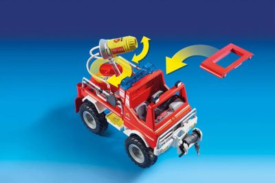 Playmobil 4x4 de pompier avec lance-eau