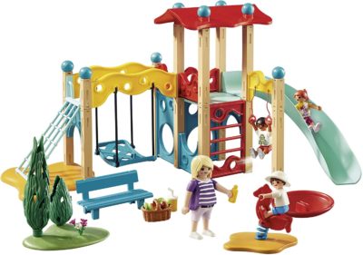 playmobil parc de jeu avec toboggan