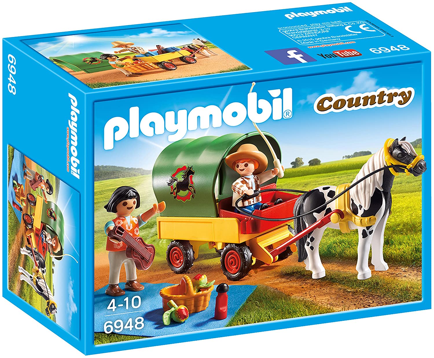 Playmobil Country Enfants avec Chariot et Poney 6948