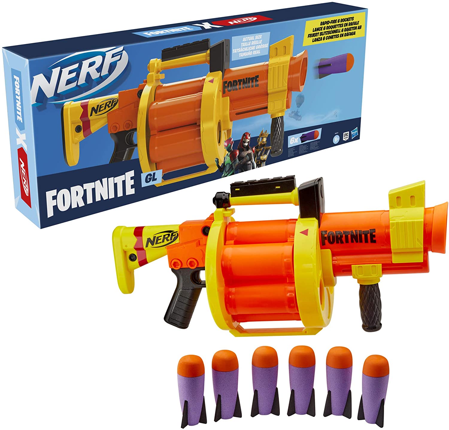 Nerf - pistolet et flechettes Nerf Fortnite Officielles jaune orange - Jeux  d'adresse - Rue du Commerce