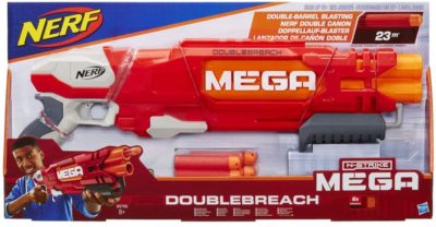 Blaster Nerf Mega Double Breach et Flechettes Nerf Mega Officielles