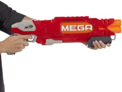 Blaster Nerf Mega Double Breach et Flechettes Nerf Mega Officielles