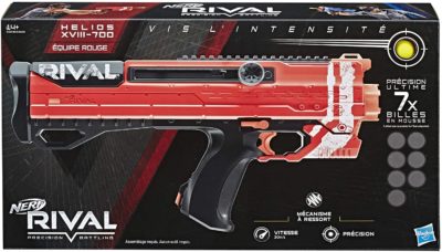 Blaster Nerf Rival Helios Rouge XVIII-700 Hasbro et ses Billes Nerf Rival Officielles